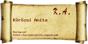 Körözsi Anita névjegykártya